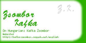 zsombor kafka business card